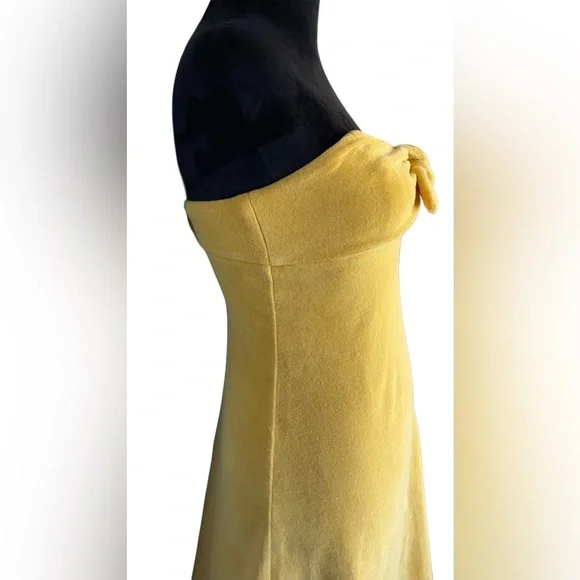 ❌SOLD❌Zimmermann Jeannie Terry Strapless Mustard Cotton-Blend Midi Dress Size XS - Picture 8 of 16